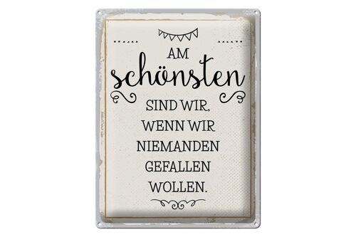 Blechschild Spruch 30x40cm Wenn wir niemanden gefallen wollen