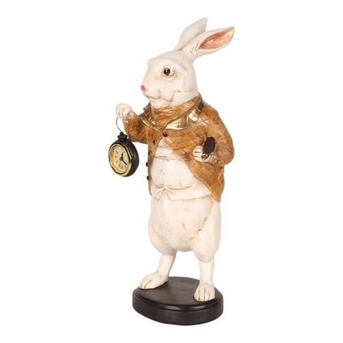 Fig. Rabbit with clock resin 42.5 cm a