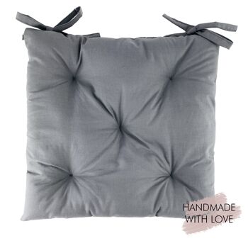 Coussin d'assise Luna Gris 40x40cm 1