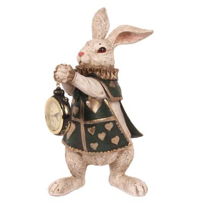 Higo. Conejo con reloj resina 30 cm