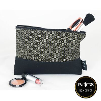 Toiletry & cosmetic bag gold 21x17cm