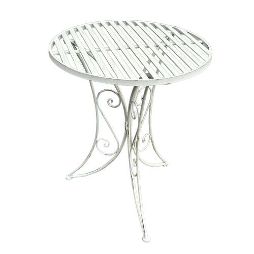Metall-Tisch Sirmione, Ø 60 x 72 cm, weiß, 808555