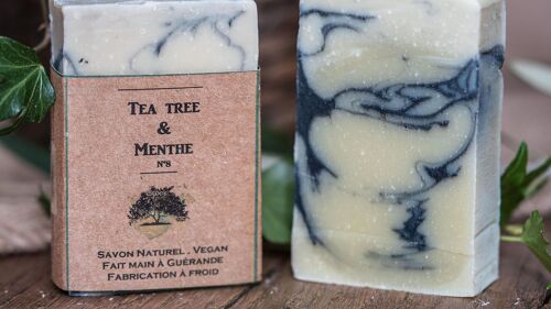 Savon Menthe & Tea tree - N°8 / Peaux mixtes, à tendances acnéiques