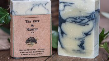 Savon Menthe & Tea tree - N°8 / Peaux mixtes, à tendances acnéiques