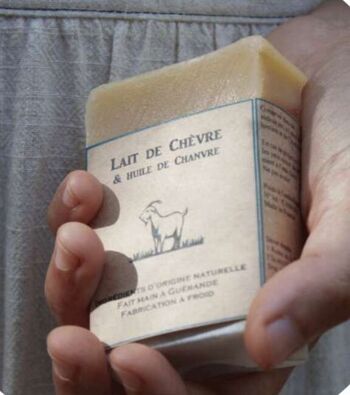 Savon lait de chèvre & chanvre / Peaux mixtes à sèches