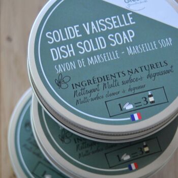 Savon Vaisselle personnalisable LOGO  Savon de Marseille - Rechargeable - 100 g - Sans huiles essentielles 2