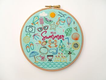 Kit de bricolage artisanal de broderie Hello Summer 1