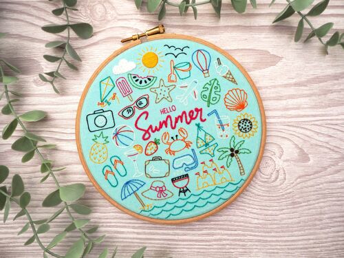 Hello Summer Embroidery Craft DIY Kit