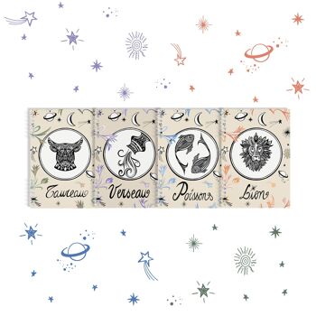 Carnet réutilisable format A5 - Astrologie - Kit accessoires inclus 1