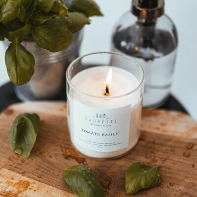 Tomato basil - Handmade candle scented with natural soy wax