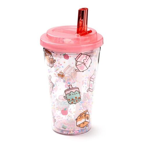 Shatterproof Pusheen Sips Double Walled Cup & Straw