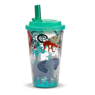 Shatterproof Zooniverse Double Walled Cup & Straw