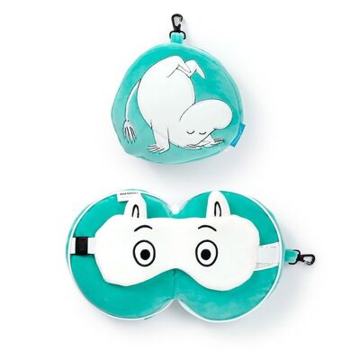 Relaxeazzz Moomin Plush Travel Pillow & Eye Mask