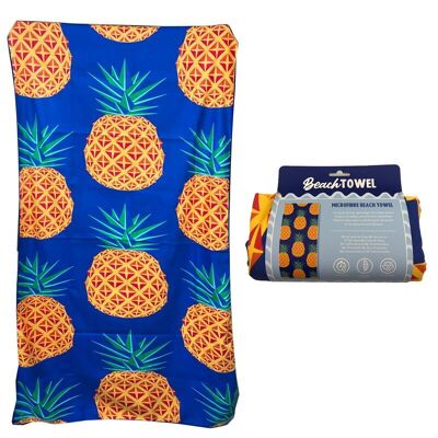 Serviette de plage en microfibre à imprimé ananas