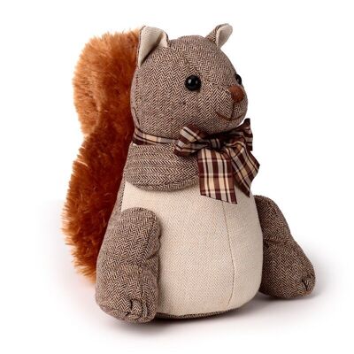 Plush Squirrel with Bowtie Doorstop