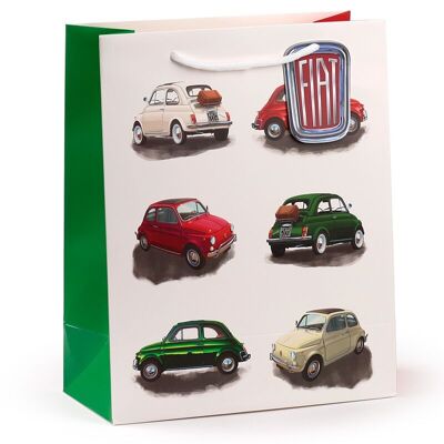 Fiat 500 Retro Repeat Gift Bag Large