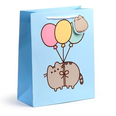 Borsa regalo con palloncini Pusheen il gatto grande