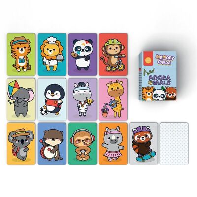 Juego de tarjetas de memoria para niños Adoramals Wild