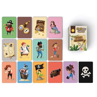Jolly Rogers Pirates Ensemble de cartes mémoire pour enfants