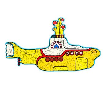 Puzzle 130 pièces sous-marin jaune des Beatles