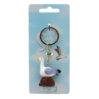 Seagull Buoy Seagull on Rope Keyring