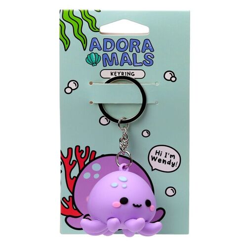 Wendy the Octopus Adoramals 3D PVC Keyring