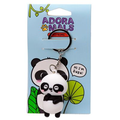 Susu der Panda Adoramals 3D-Schlüsselring aus PVC