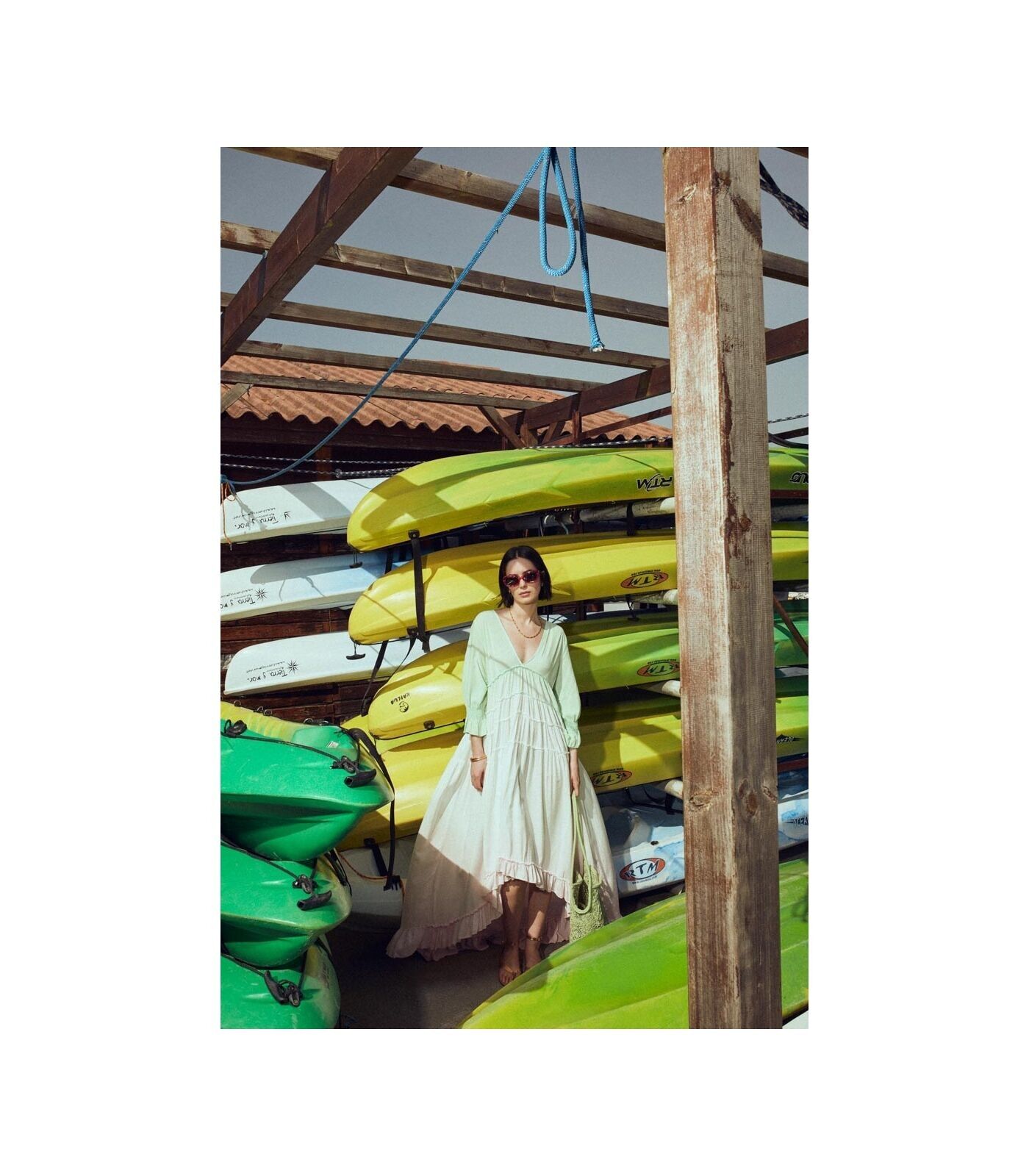 Asymmetrisches Batikkleid