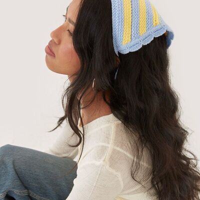 Skye Recycled Knit Stripe Bandana