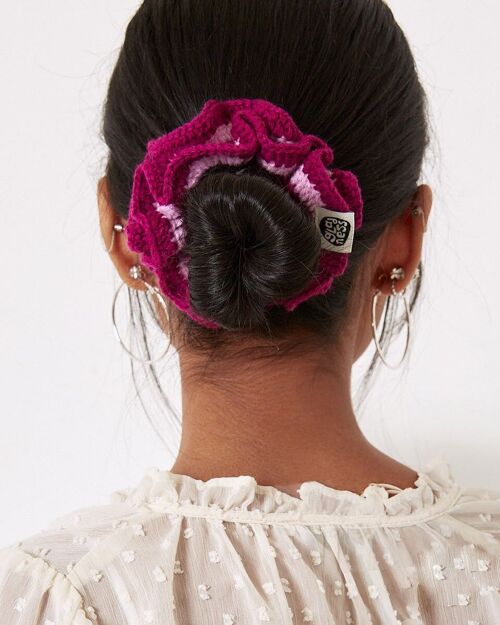 Maude Recycled Knit Stripe Scrunchie