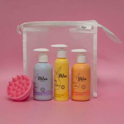 Lav Kids Complete Haircare Bundle with Scalp Massager