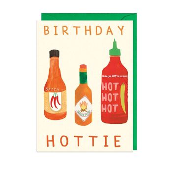 Carte ANNIVERSAIRE HOTTIE - ENVELOPPE VERTE 2