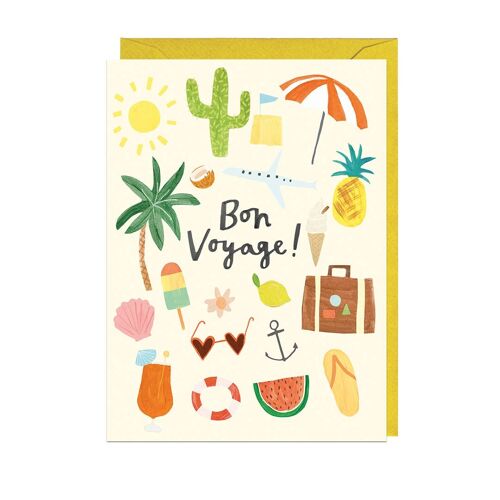 BON VOYAGE - YELLOW ENVELOPE Card