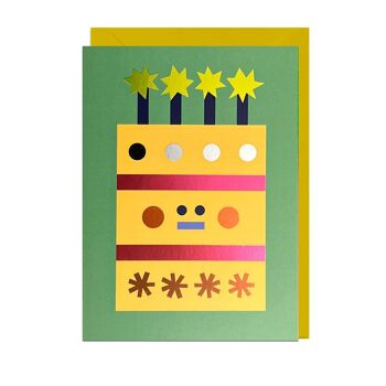 Carte ENVELOPPE JAUNE EN FOIL À GÂTEAU 1