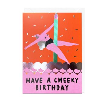 Carte FOIL D'ANNIVERSAIRE CHEEKY 1