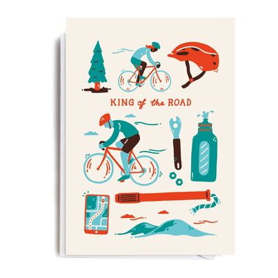 Carte d'anniversaire de cyclisme
