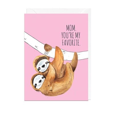 La mamma bradipa preferita Card