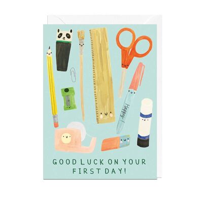 GOOD LUCK ON FIRST DAY Card