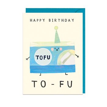 Carte JOYEUX ANNIVERSAIRE À-FU - ENVELOPPE BLEUE 1