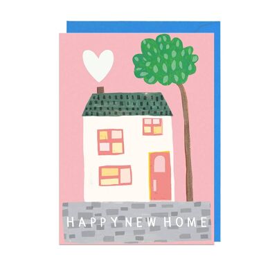 HAPPY NEW HOME - BLAUER UMSCHLAG Karte