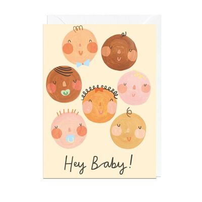 Hola tarjeta de bebé