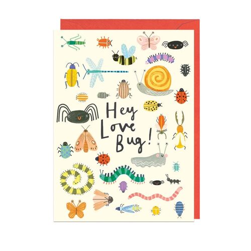 HEY LOVE BUG - RED ENVELOPE Card