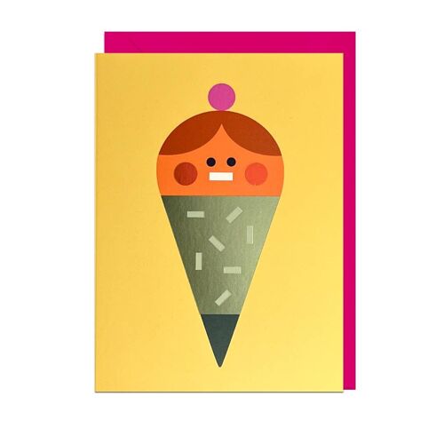 ICE CREAM FOIL PINK ENVELOPE Card