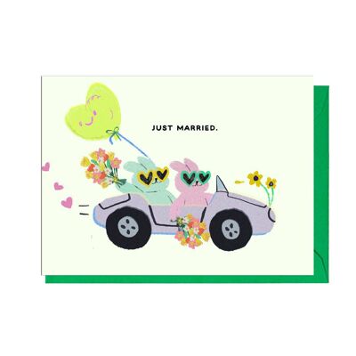 JUST MARRIED BUNNIES Card