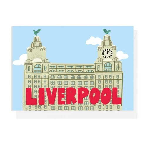 LIVERPOOL LIVER BUILDING FOIL A6 Card