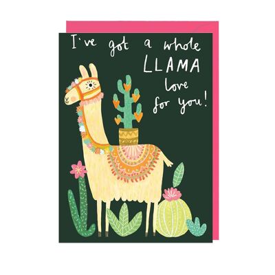 LAMA LOVE FOR YOU - ROSA UMSCHLAG Karte