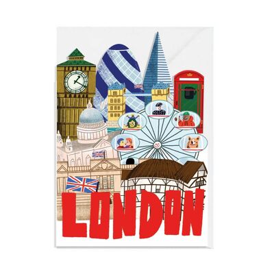 Carte A6 SKYLINE DE LONDRES