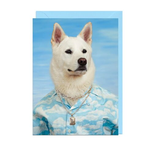 MENSWEAR DOG CLOUDS SHIRT BABY BLUE ENVELOPE Card