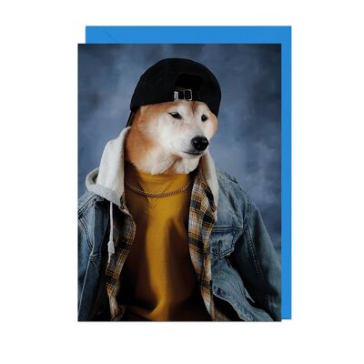 MENSWEAR DOG HIGH SCHOOL PHOTO CAP CORNFLOWER ENVELOPE Card