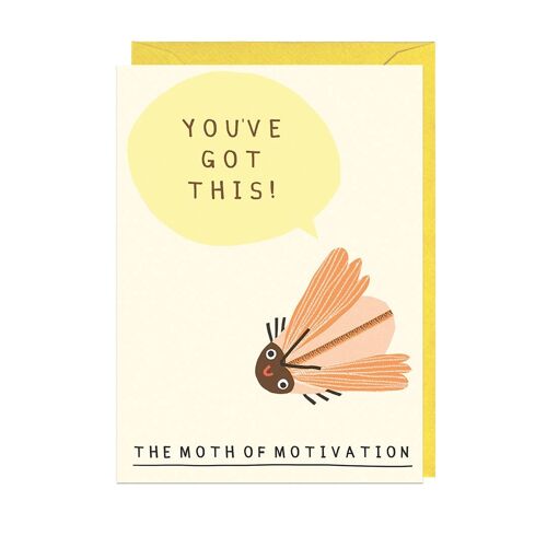 MOTH OF MOTIVATION - YELLOW ENVELOPE Card